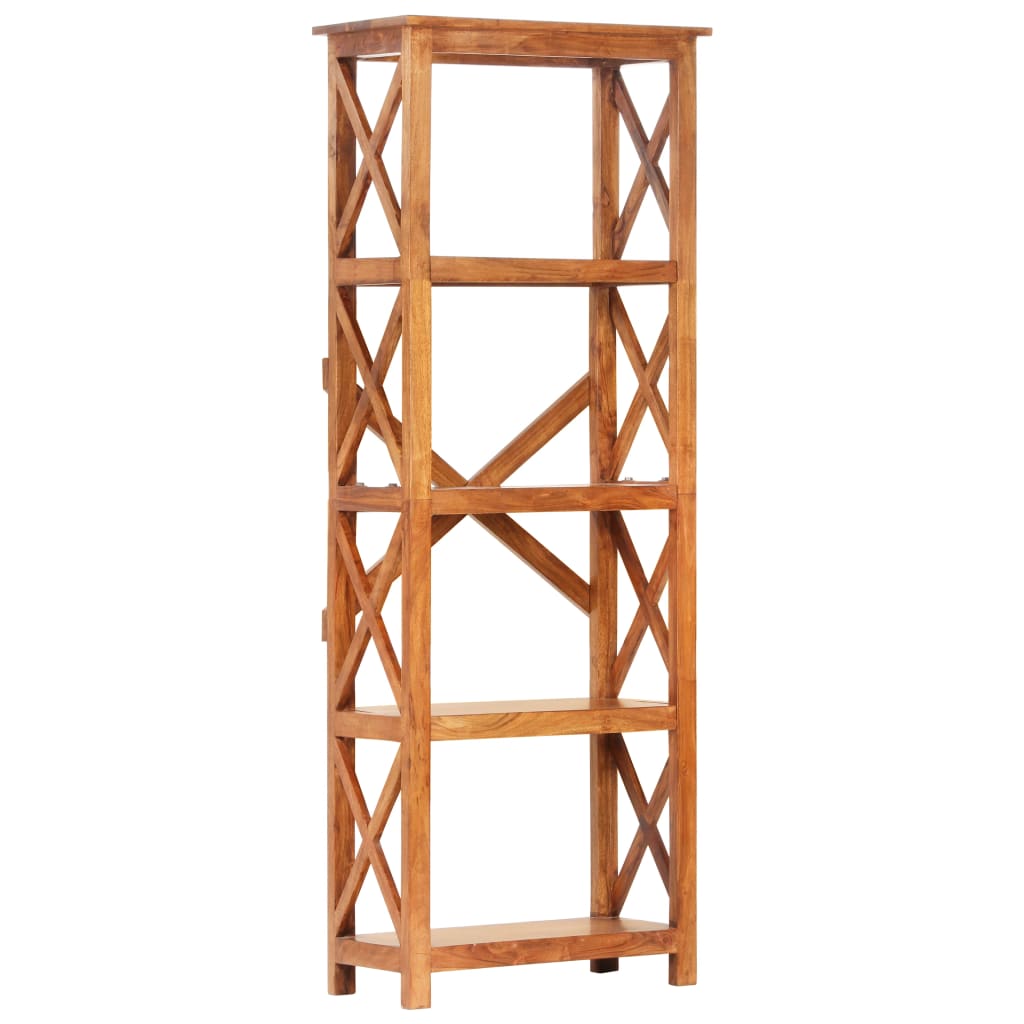 Βιβλιοθήκη 60x30x160 εκ. Μασίφ Ξύλο Ακακίας με Μελί Φινίρισμα 9