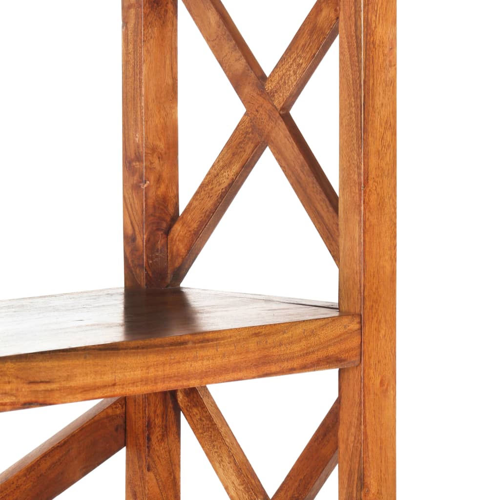 Βιβλιοθήκη 100x30x180 εκ. Μασίφ Ξύλο Ακακίας με Μελί Φινίρισμα 5