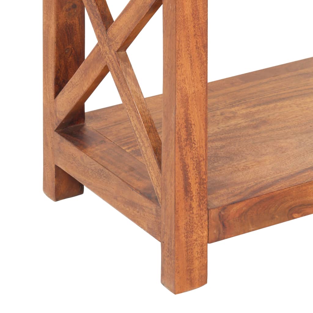 Βιβλιοθήκη 100x30x180 εκ. Μασίφ Ξύλο Ακακίας με Μελί Φινίρισμα 6