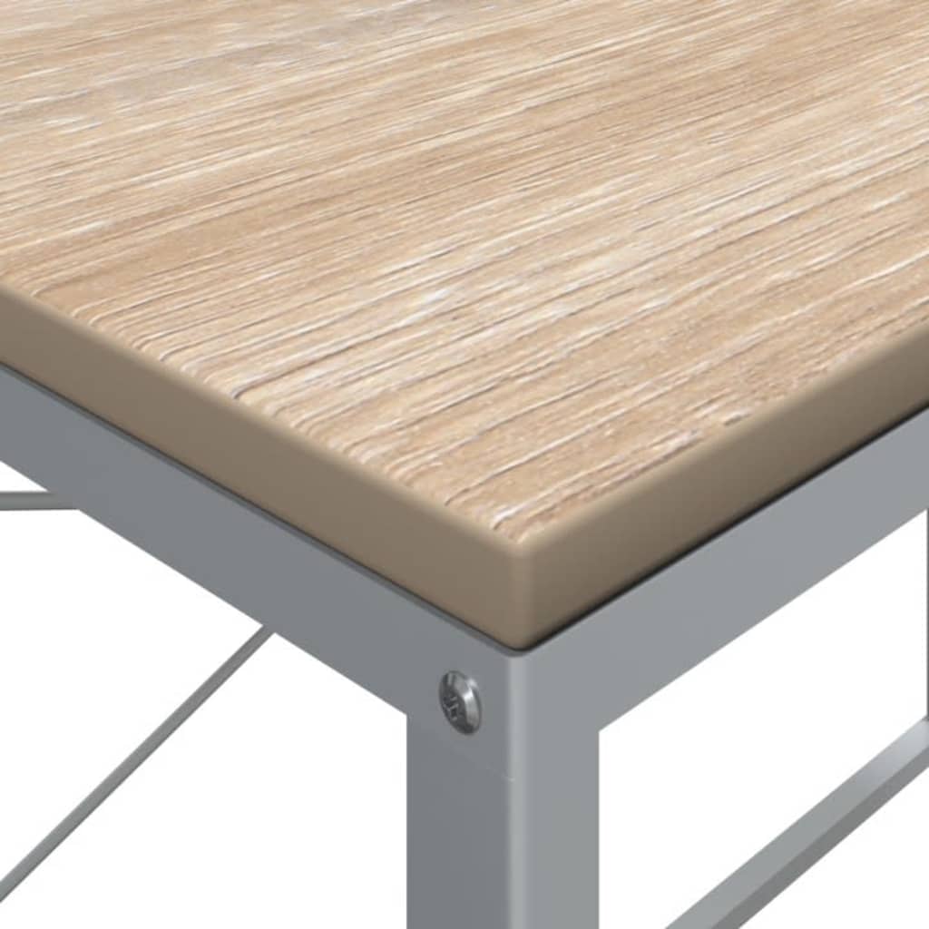 Γραφείο Υπολογιστή Λευκό/Δρυς 110 x 60 x 70 εκ. Επεξ. Ξύλο 6