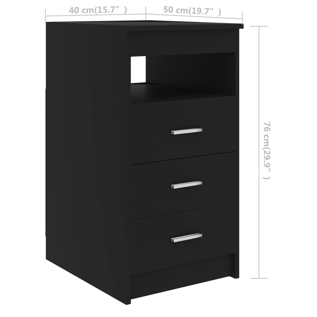 Γραφείο Μαύρο 140 x 50 x 76 εκ. από Επεξ. Ξύλο 10