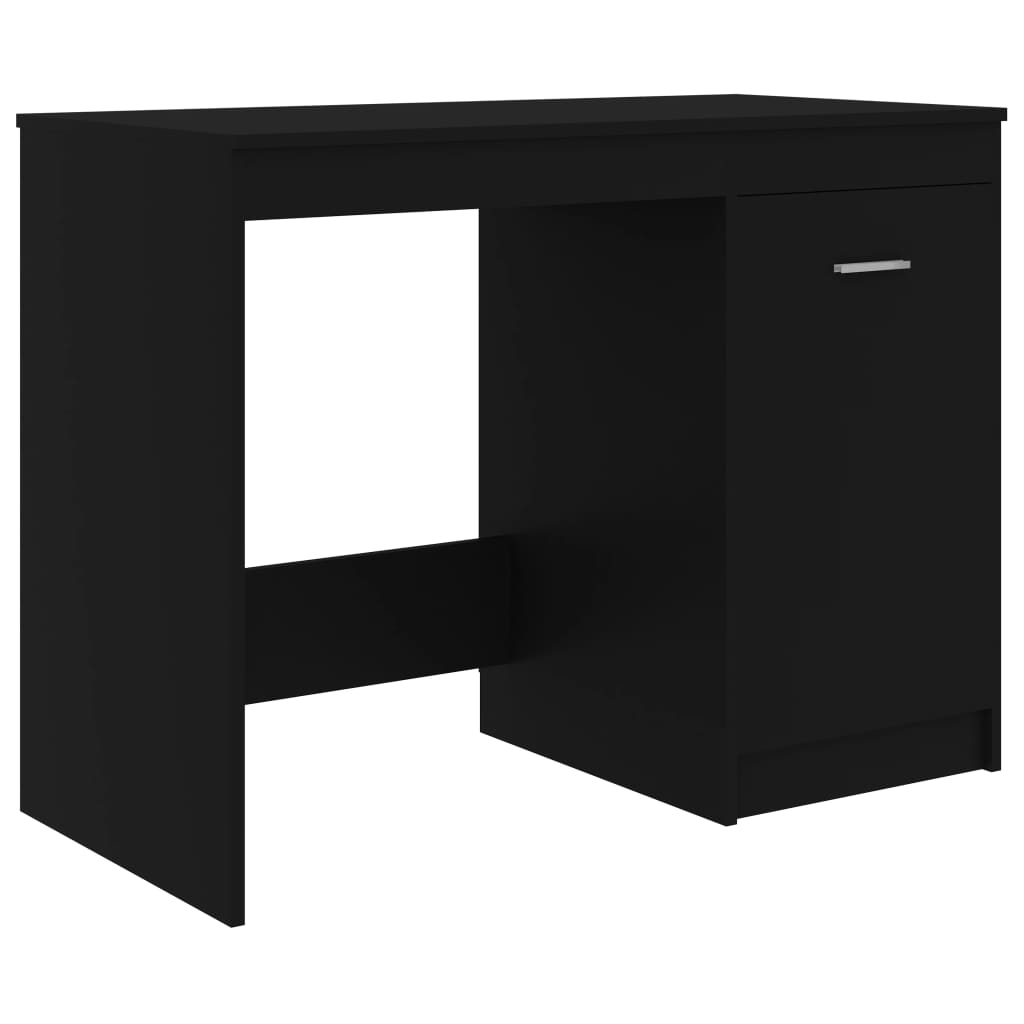 Γραφείο Μαύρο 140 x 50 x 76 εκ. από Επεξ. Ξύλο 5