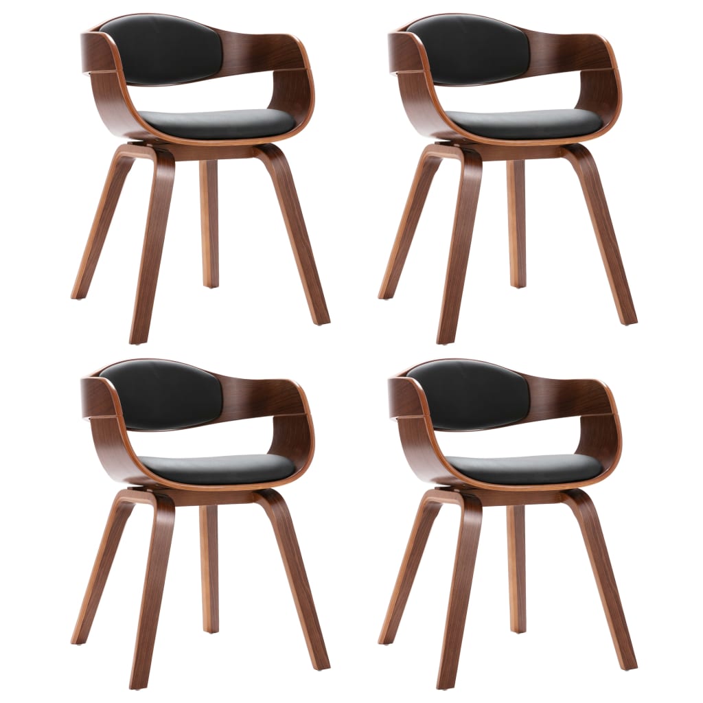 Καρέκλες Τραπεζαρίας 4 τεμ. Λυγισμένο Ξύλο/Συνθετικό Δέρμα 2