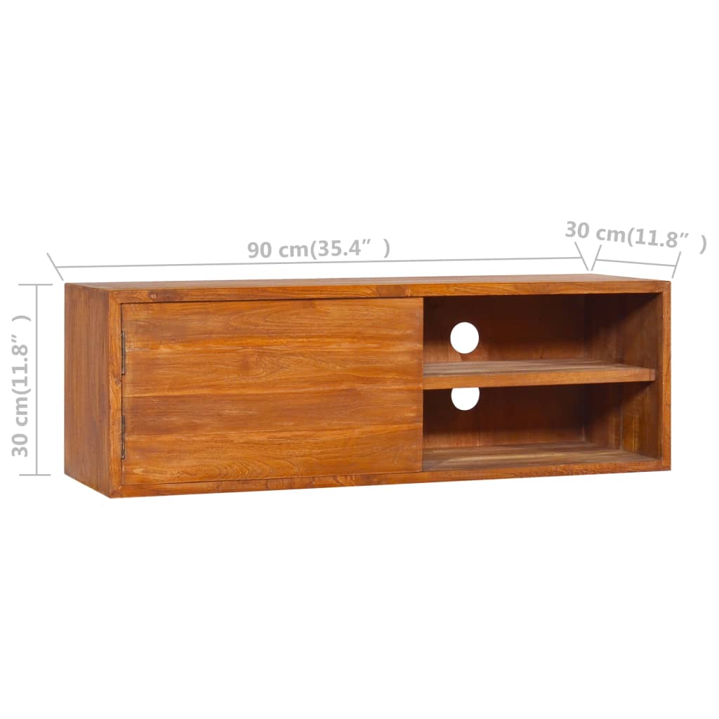 Έπιπλο Τηλεόρασης Επιτοίχιο 180 x 30 x 30 από Μασίφ Ξύλο Teak 11