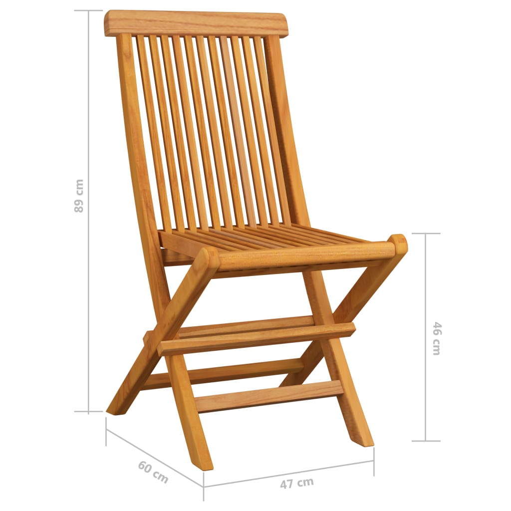 Καρέκλες Κήπου 4 τεμ. Μασίφ Ξύλο Teak με Κόκκινα Καρό Μαξιλάρια 11