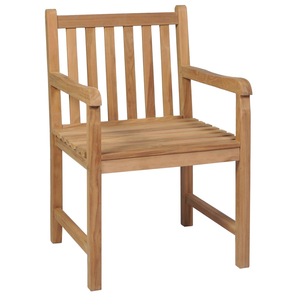 Καρέκλες Κήπου 2 τεμ. από Μασίφ Ξύλο Teak με Γκρι Μαξιλάρια 4