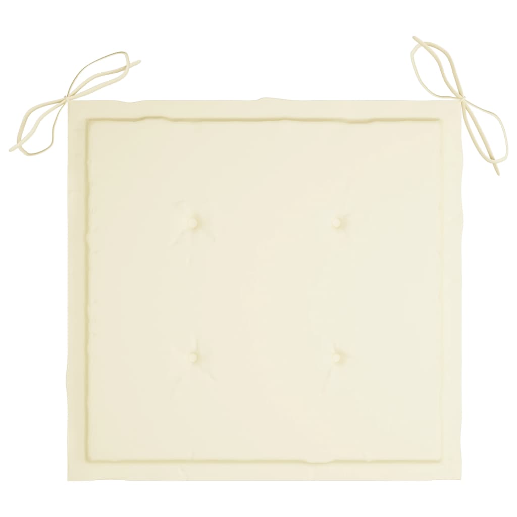 Καρέκλες Κήπου 2 Τεμαχίων από Μασίφ Ξύλο Teak με Μαξιλάρια 8