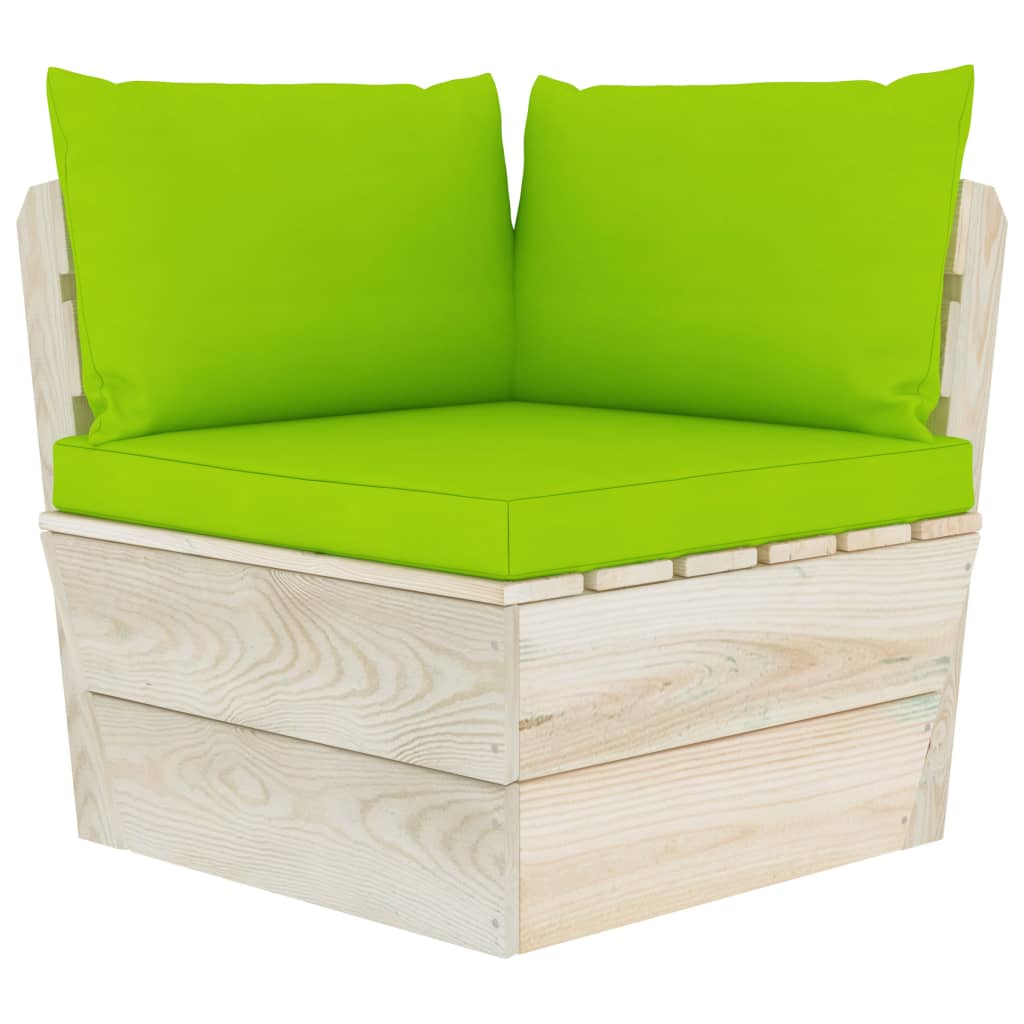 Καναπές Κήπου Παλέτας Διθέσιος Ξύλο Ερυθρελάτης με Μαξιλάρια 4