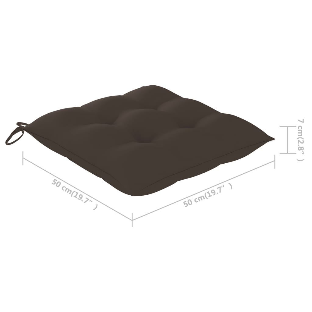 Καρέκλες Τραπεζαρίας Εξ. Χώρου 2 τεμ. Ξύλο Ακακίας με Μαξιλάρια 12