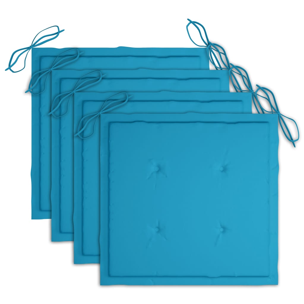 Καρέκλες Τραπεζαρίας Εξ. Χώρου 3 τεμ. Ξύλο Ακακίας με Μαξιλάρια 6