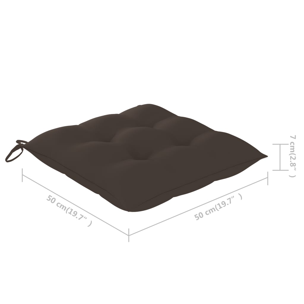 Καρέκλες Τραπεζαρίας Εξ. Χώρου 3 τεμ. Ξύλο Ακακίας με Μαξιλάρια 11