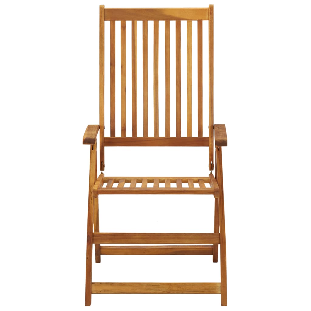 Καρέκλες Κήπου Ανακλινόμενες 4 τεμ. Ξύλο Ακακίας με Μαξιλάρια 4