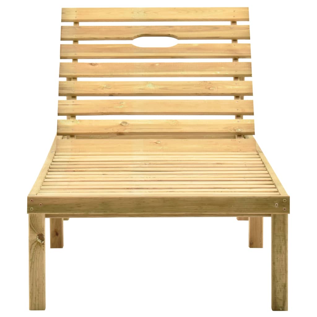 Ξαπλώστρα Κήπου από Εμποτ. Ξύλο Πεύκου με Τραπεζάκι & Μαξιλάρι 4