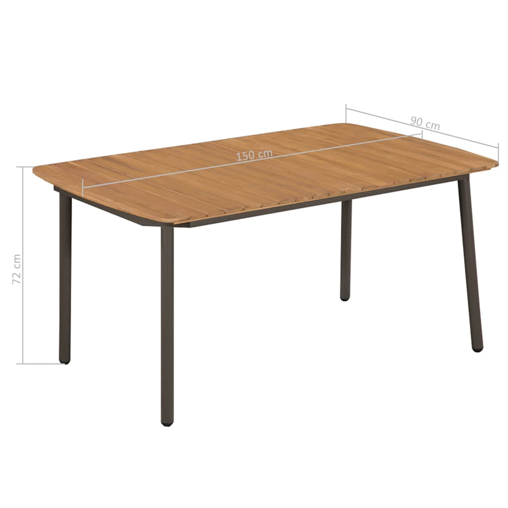 Σετ Τραπεζαρίας Κήπου 7 Τεμαχίων Γκρι Από Συνθετικό Ρατάν 9