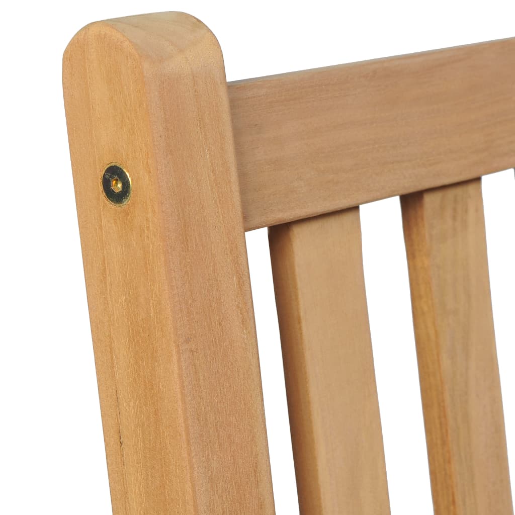 Καρέκλες Κήπου 4 τεμ. από Μασίφ Ξύλο Teak με Μαύρα Μαξιλάρια 6