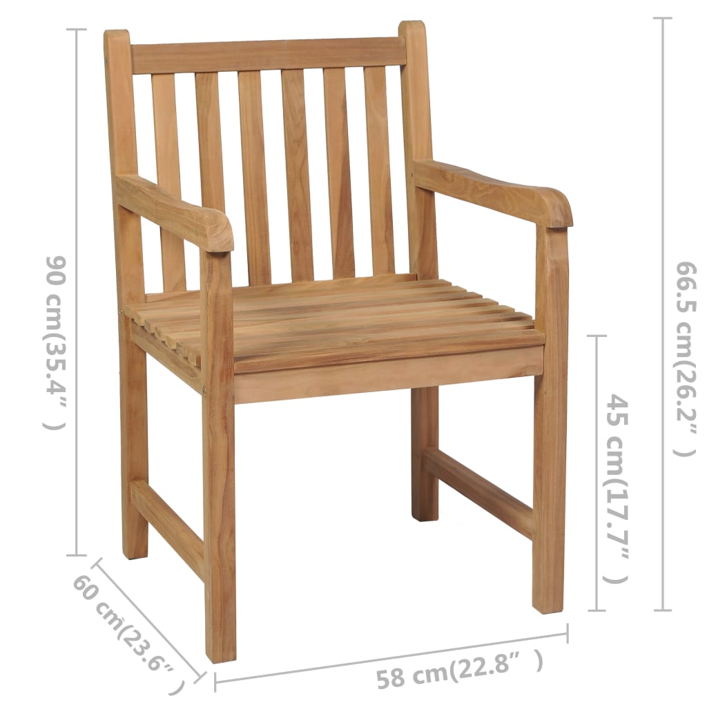 Καρέκλες Κήπου 8 τεμ. Μασίφ Ξύλο Teak με Φωτ. Πράσινα Μαξιλάρια 12
