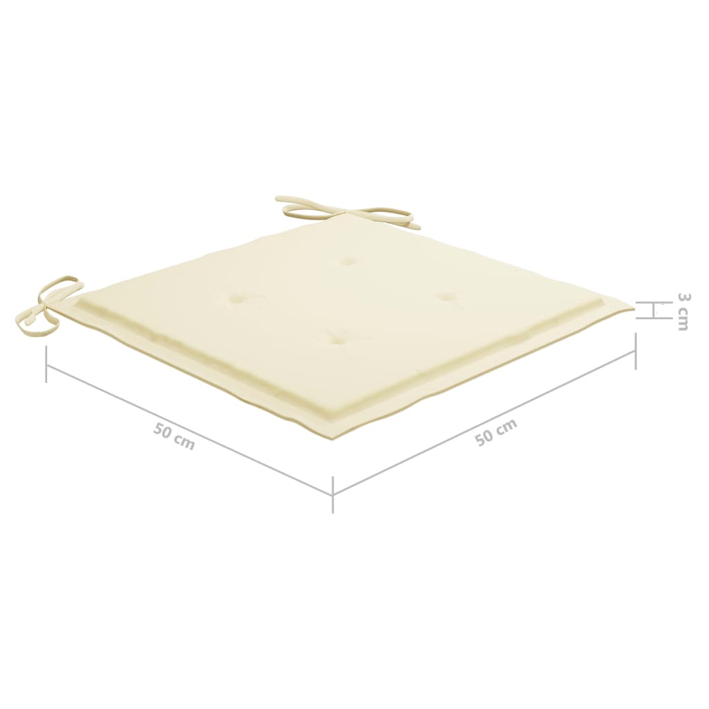Καρέκλες Κήπου 6 τεμ. από Μασίφ Ξύλο Ακακίας με Μαξιλάρια 9