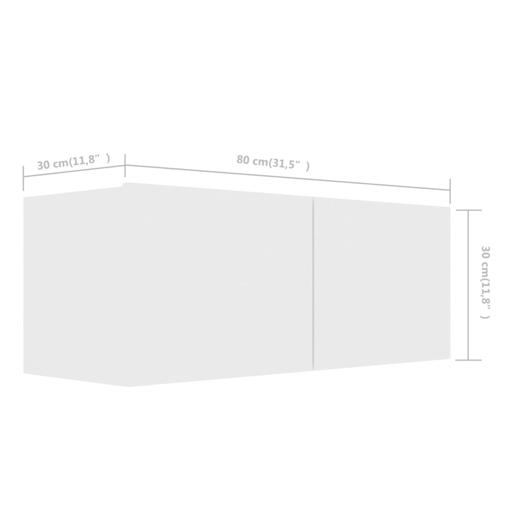 Έπιπλα Τηλεόρασης Σετ 6 Τεμαχίων Λευκό από Επεξ. Ξύλο 9