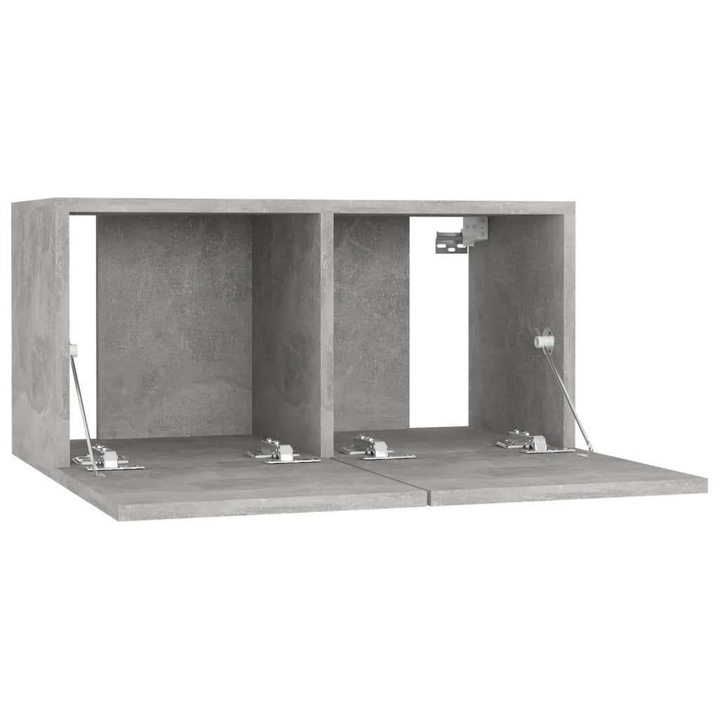 Έπιπλα Τηλεόρασης 4 τεμ. Γκρι Σκυρ. 60x30x30εκ. από Επεξ. Ξύλο 5