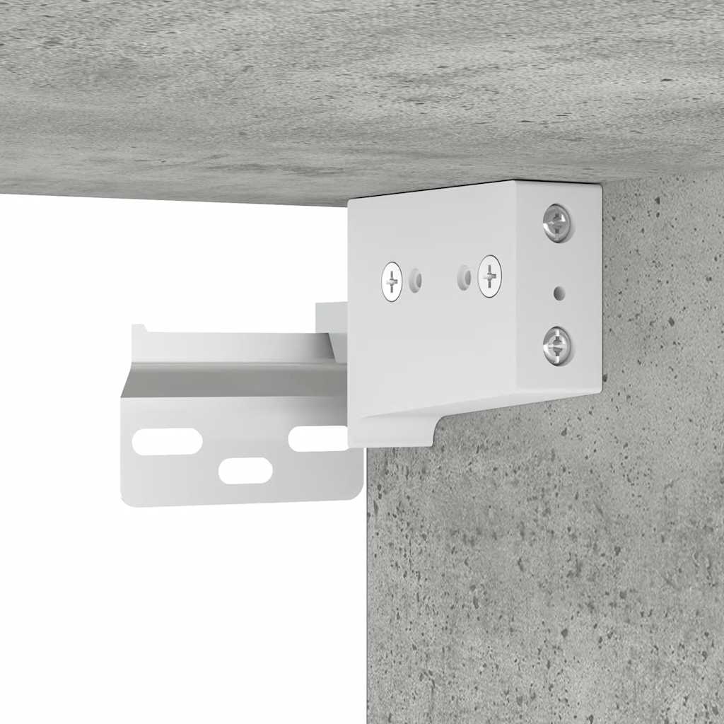 Έπιπλα Τηλεόρασης Σετ 3 Τεμαχίων Γκρι Σκυροδέματος Επεξ. Ξύλο 10