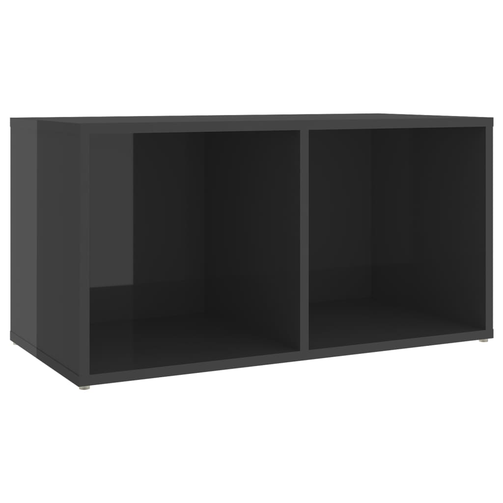 Έπιπλα Τηλεόρασης 2 τεμ. Γυαλ. Γκρι 72x35x36,5 εκ. Επεξ. Ξύλο 4