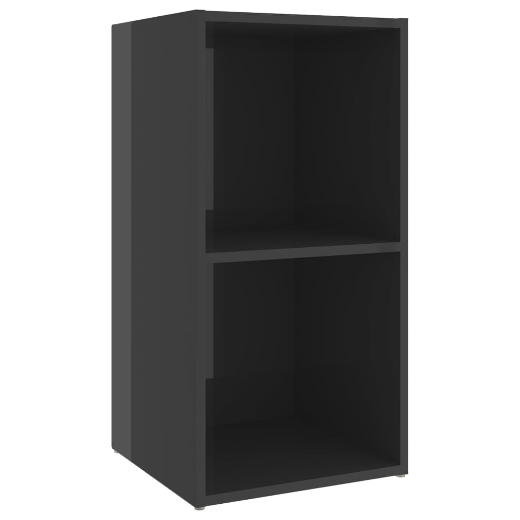 Έπιπλα Τηλεόρασης 2 τεμ. Γυαλ. Γκρι 72x35x36,5 εκ. Επεξ. Ξύλο 7