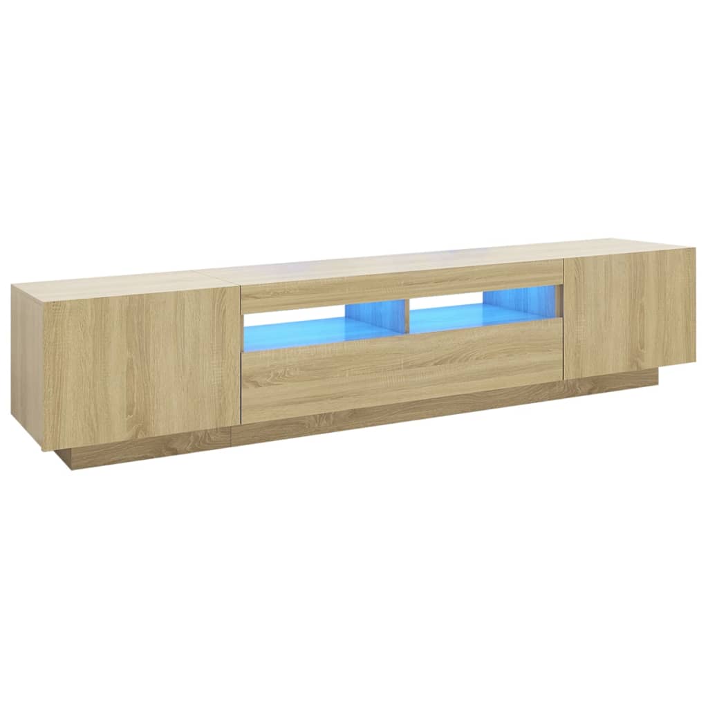 Έπιπλο Τηλεόρασης με LED Sonoma Δρυς 200 x 35 x 40 εκ. 2