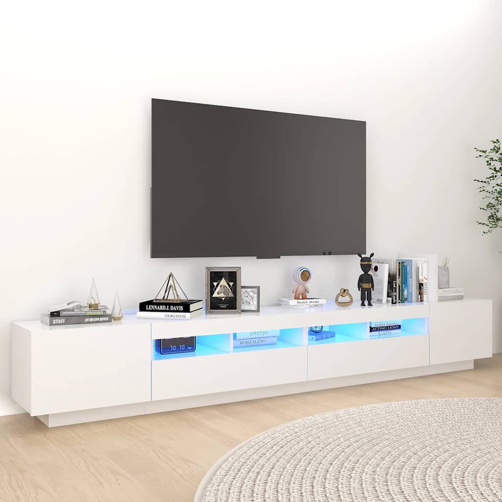 Έπιπλο Τηλεόρασης με LED Λευκό 260 x 35 x 40 εκ. 1