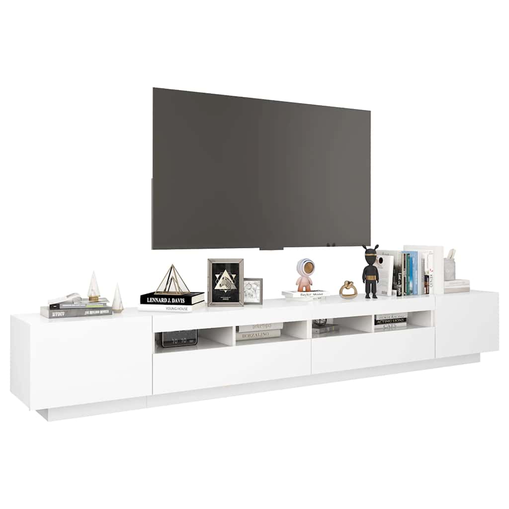 Έπιπλο Τηλεόρασης με LED Λευκό 260 x 35 x 40 εκ. 6