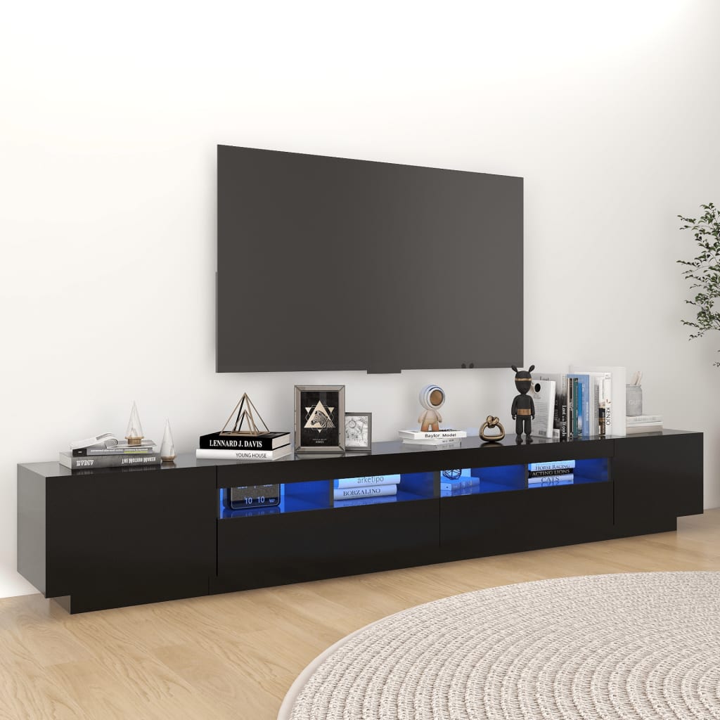 Έπιπλο Τηλεόρασης με LED Μαύρο 260 x 35 x 40 εκ. 1