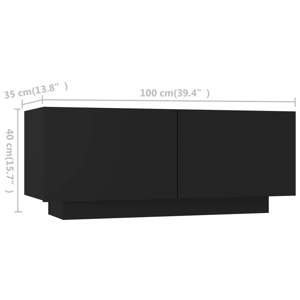 Έπιπλο Τηλεόρασης με LED Μαύρο 260 x 35 x 40 εκ. 10