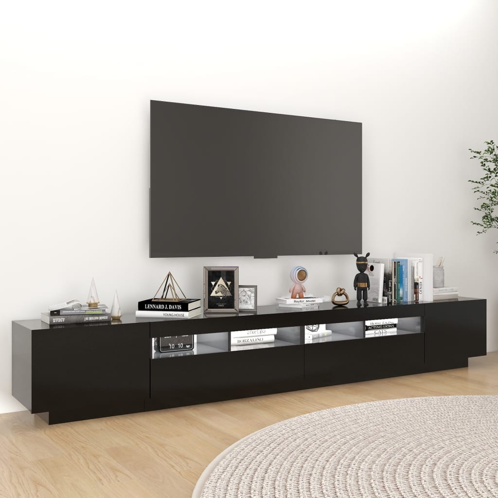Έπιπλο Τηλεόρασης με LED Μαύρο 260 x 35 x 40 εκ. 3