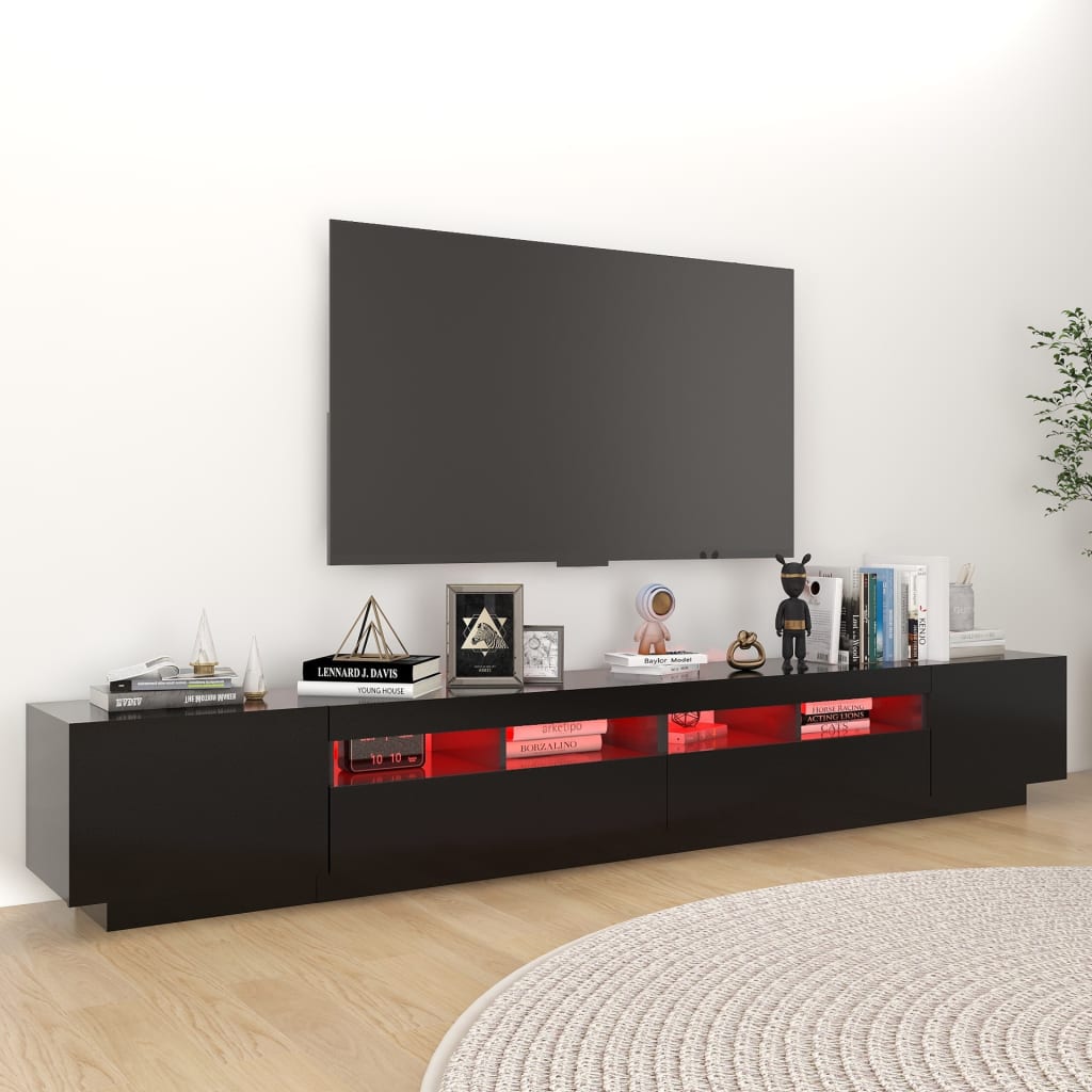 Έπιπλο Τηλεόρασης με LED Μαύρο 260 x 35 x 40 εκ. 4