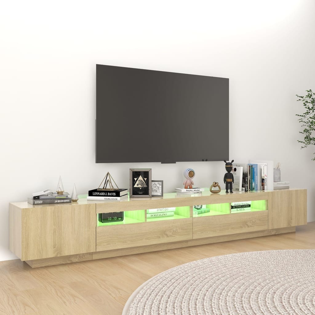 Έπιπλο Τηλεόρασης με LED Sonoma Δρυς 260 x 35 x 40 εκ. 5