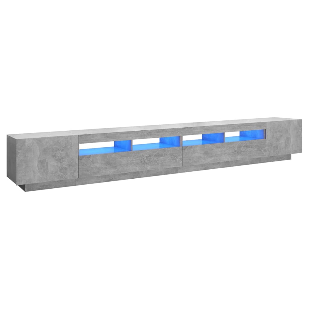 Έπιπλο Τηλεόρασης με LED Γκρι Σκυροδέματος 300 x 35 x 40 εκ. 2