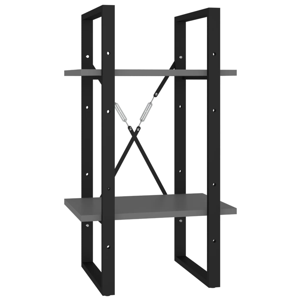 Βιβλιοθήκη με 5 Ράφια Γκρι 40 x 30 x 175 εκ. από Επεξ. Ξύλο 4