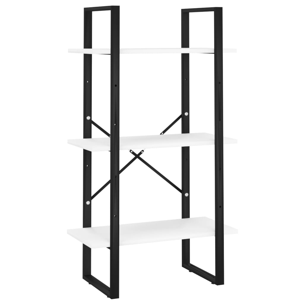 Βιβλιοθήκη με 5 Ράφια Λευκή 60 x 30 x 175 εκ. από Επεξ. Ξύλο 5