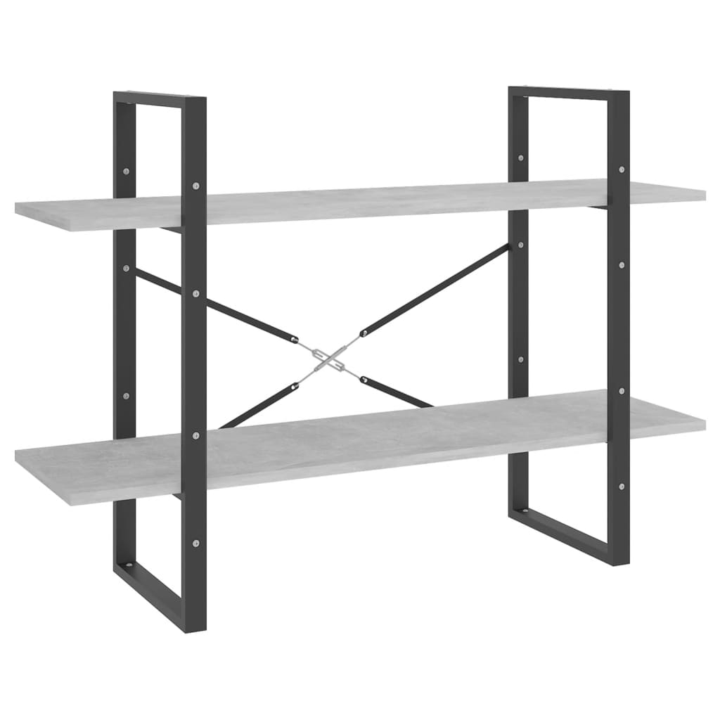 Βιβλιοθήκη με 5 Ράφια Γκρι Σκυρ. 100 x 30 x 175 εκ. Επεξ. Ξύλο 4