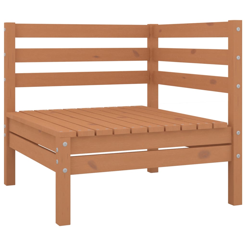 Σαλόνι Κήπου Σετ 10 Τεμαχίων Καφέ Μελί από Μασίφ Ξύλο Πεύκου 3