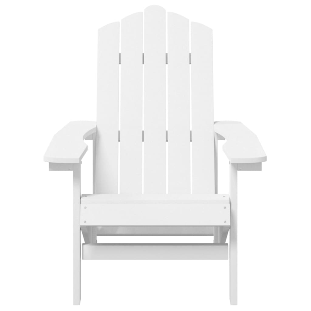 Καρέκλες Κήπου Adirondack 2 τεμ. Λευκές από HDPE 4