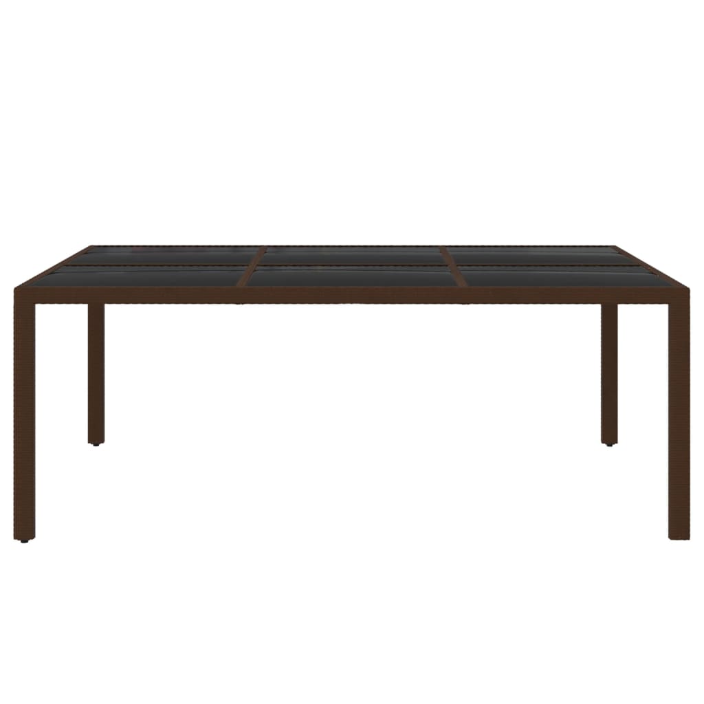 Σετ Τραπεζαρίας Κήπου 11 Τεμαχίων Καφέ από Συνθετικό Ρατάν 7