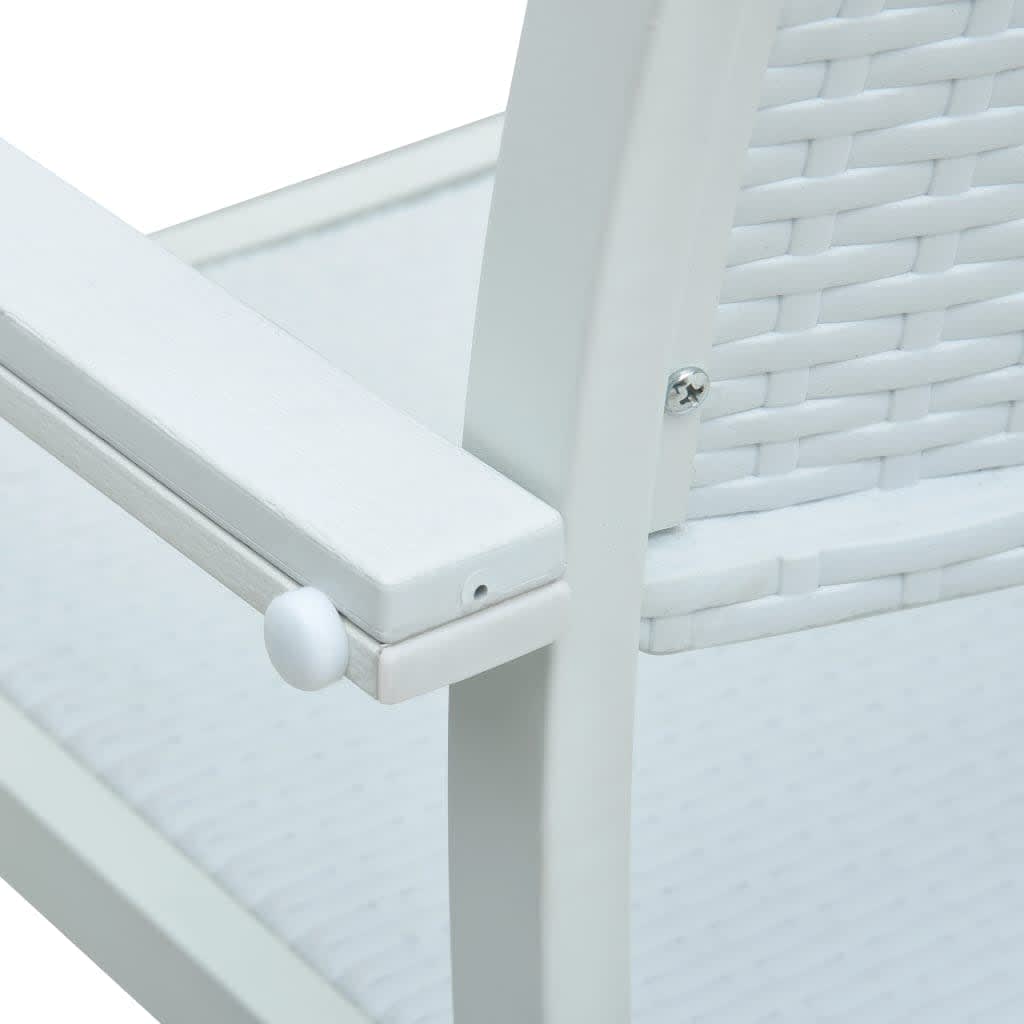 Σετ Τραπεζαρίας Κήπου 7 Τεμαχίων Μαύρο και Λευκό 9