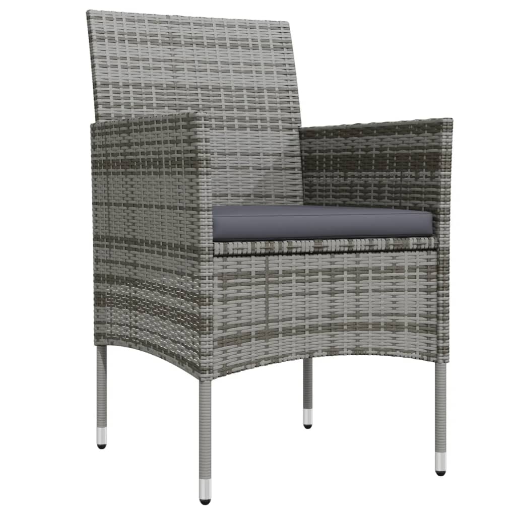 v Σετ Τραπεζαρίας Κήπου 9 τεμ. Γκρι / Μαύρο με Μαξιλάρια 3