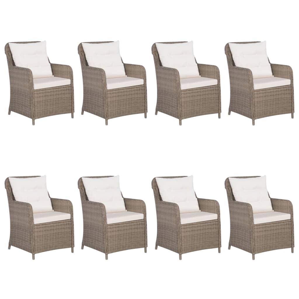 Σετ Τραπεζαρίας Κήπου 9 Τεμαχίων Καφέ 3