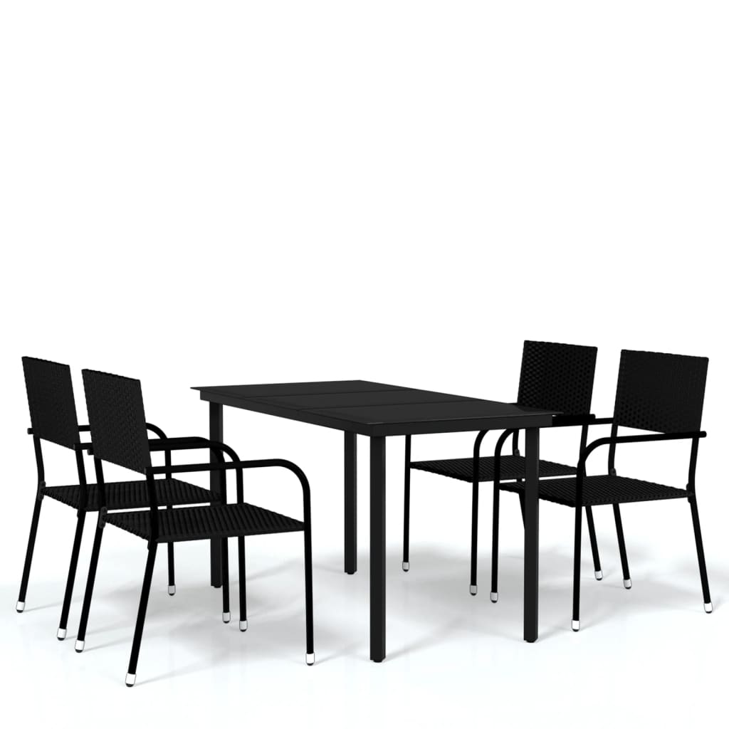 Σετ Τραπεζαρίας Κήπου 5 Τεμαχίων Μαύρο 2