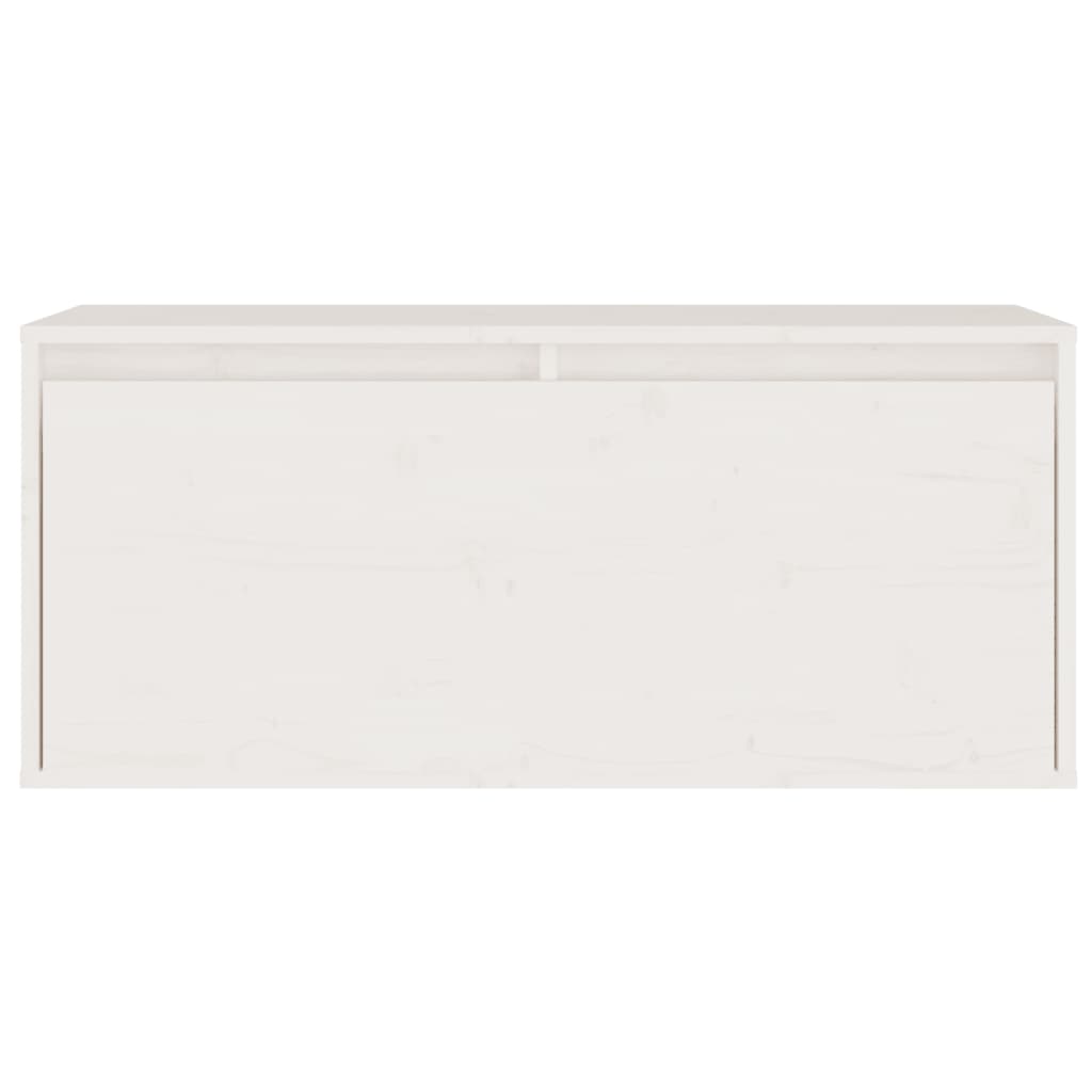 Έπιπλα Τηλεόρασης 2 τεμ. Λευκά από Μασίφ Ξύλο Πεύκου 6