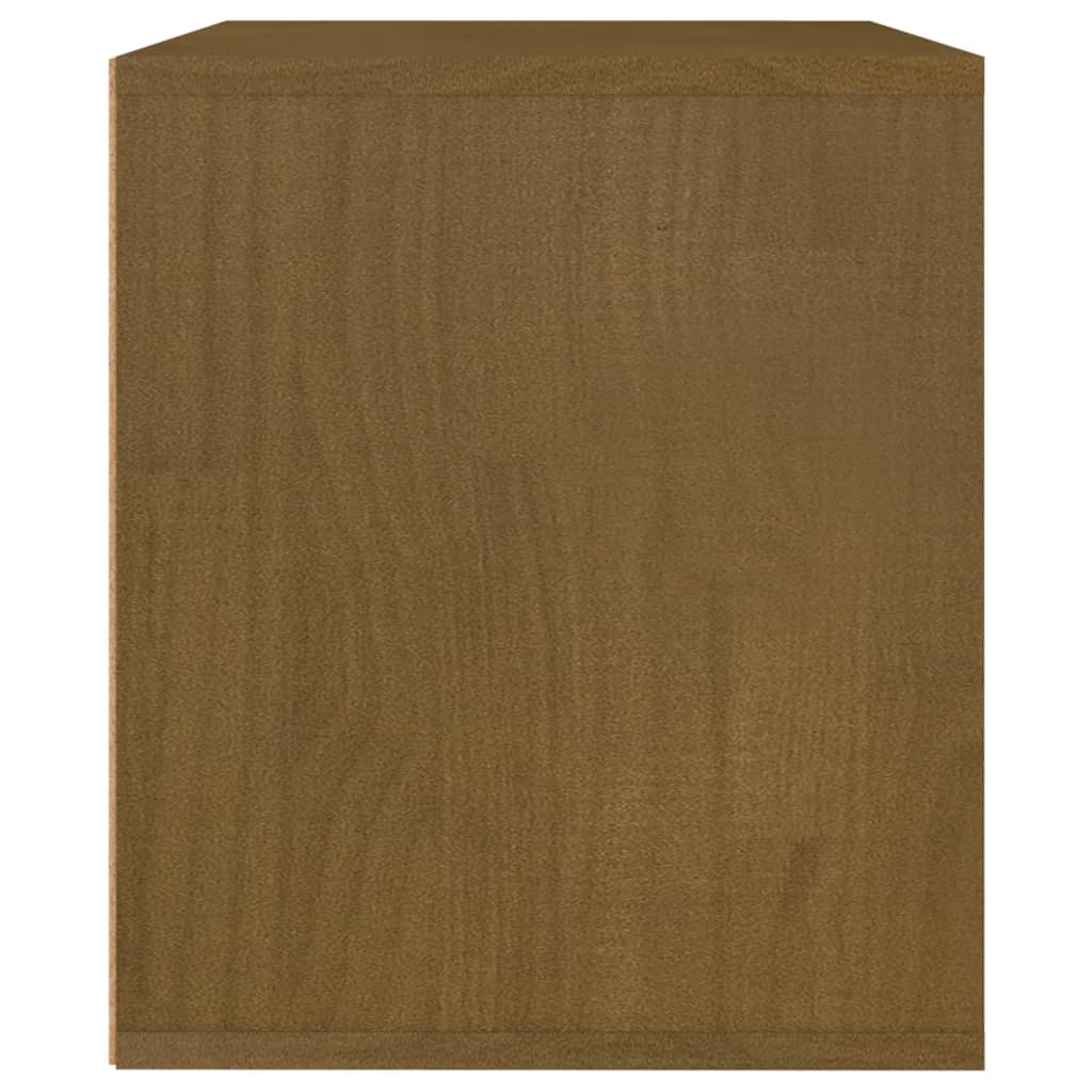 Έπιπλα Τηλεόρασης 3 τεμ. Καφέ Μελί από Μασίφ Ξύλο Πεύκου 6