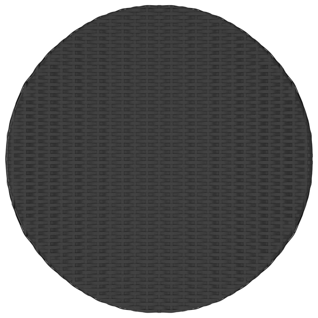 Τραπέζι Κήπου Μαύρο 68 x 68 x 30 εκ. από Συνθετικό Ρατάν 2