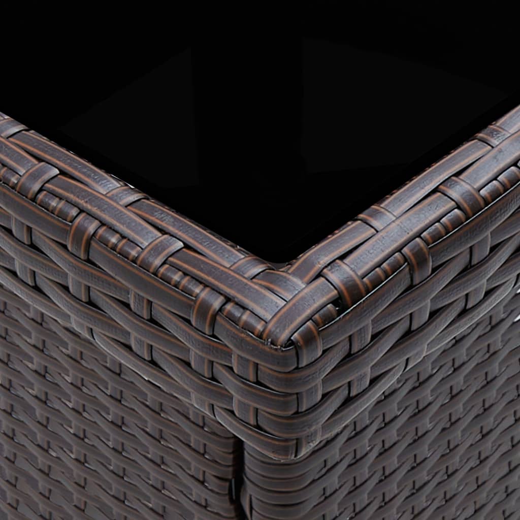 Τραπεζαρία Κήπου Καφέ από Συνθετικό Ρατάν 4