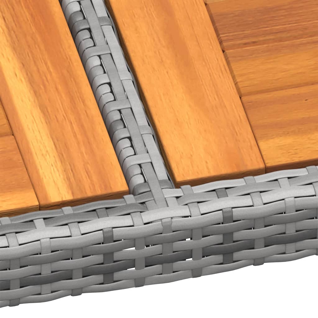 Τραπέζι Κήπου Γκρι 200x150x75 εκ. Συνθετικό Ρατάν/Ξύλο Ακακίας 4